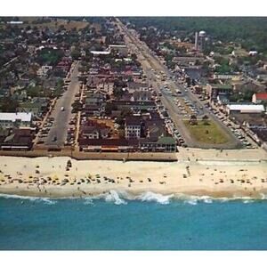 Rehoboth Beach Delaware Postcard Beach Buildings Arial Atlantic Ocean Unused